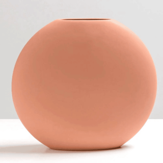 Large Round Flat Vase – Earth Tone Statement Piece