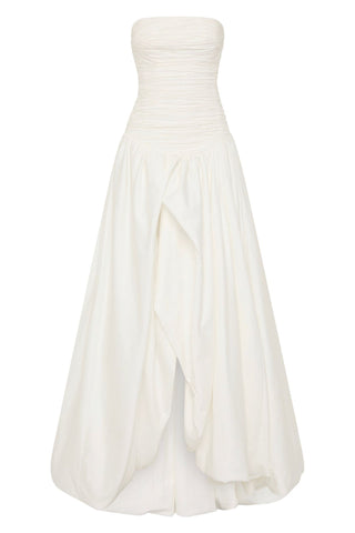 Aje Violette Bubble Hem Maxi Dress in Ivory4