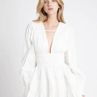 Aje Fallingwater White Mini Dress