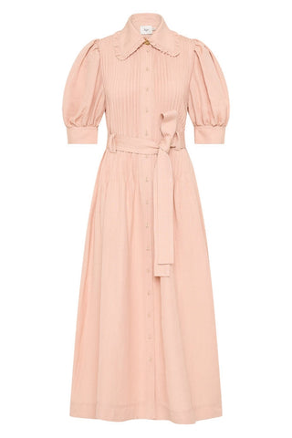 Aje Madeleine Belted Midi Dress in Blush