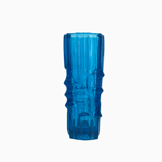 Blue Ice Melting Vase Sklo Union Rosice  Side