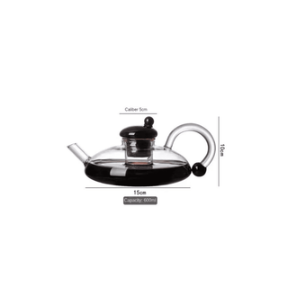 Charm Round Knob Glass Teapot with Infuser