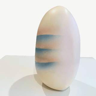 Earth Sea Pottery Abstract Vase – Pastel Gradient Design by Rick Wood & Leonie Sneddon