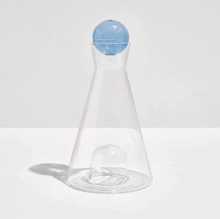 Fazeek Decanter with blue cylinder stopper inside opening