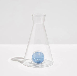 Fazeek Decanter with blue cylinder stopper inside base