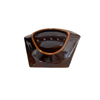 1950s MCM Pink Brown Drip Glaze Ashtray – Redware by Tilso, Japan