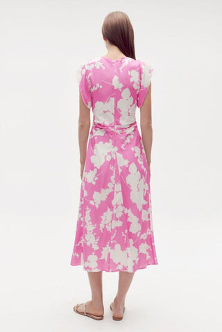 Oroton Silhouette Print Silk Dress BACK

