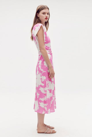 Oroton Silhouette Print Silk Dress SIDE