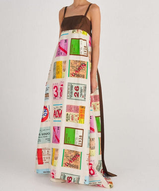 Oroton Ticket Print Gown hire RS