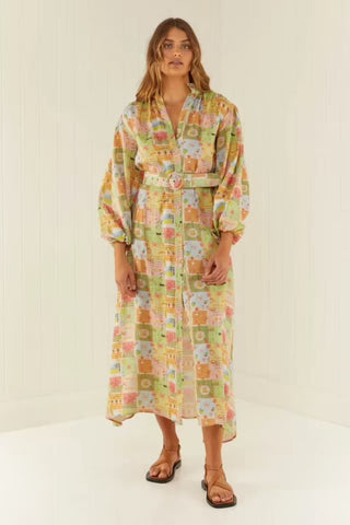 Palm Noosa Noddy Dress Noosa Tiles Print Multi1