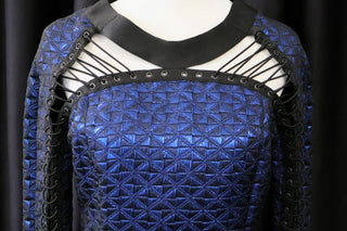 Pierre Balmain Electric Blue Long Sleeve Mini Dress