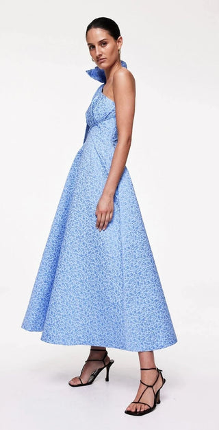 Rachel Gilbert Emiliano Malea Dress in Blue SIDE