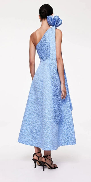 Rachel Gilbert Emiliano Malea Dress in Blue BACK