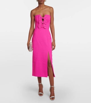 Rebecca Vallance Cecily Strapless Midi Dress Hire