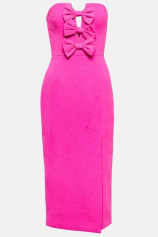 Rebecca Vallance Cecily Strapless Midi Dress Hire Stock