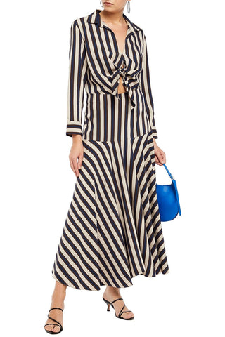 Sandro Vilna Striped Maxi Dress in Excellent Condition