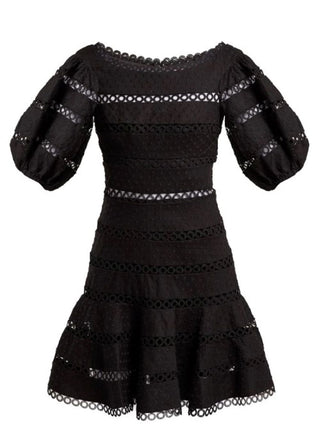 Zimmermann Bowie Contour Mini Dress in Black