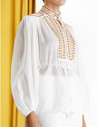 Zimmermann Brighton Beaded Yolk Blouse RSTUDIO5