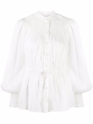 Zimmermann Nina Smocked Blouse