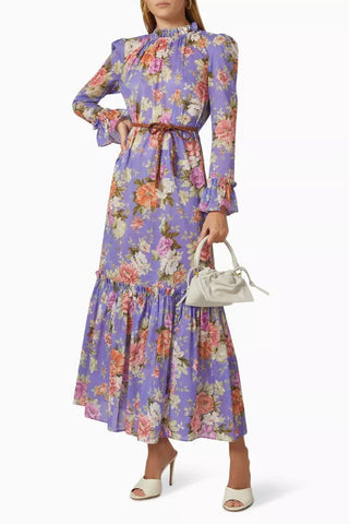 Zimmermann Pattie Frill Midi Purple