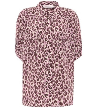 Zimmermann Super Eight Leopard-print Silk Crepe De Chine Shirt