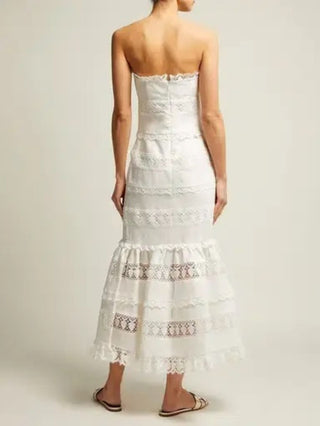 Zimmermann Wayfarer Strapless Midi  Back View