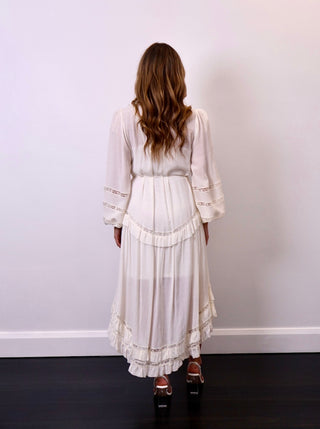 Zimmermann whitewave ivory dress hire back