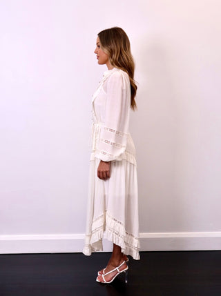 Zimmermann whitewave ivory dress hire side