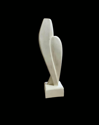 Devotion Cast Statue Cycladic Sculpture Pop Art Figurine in Excellent Used Condition, Rear View