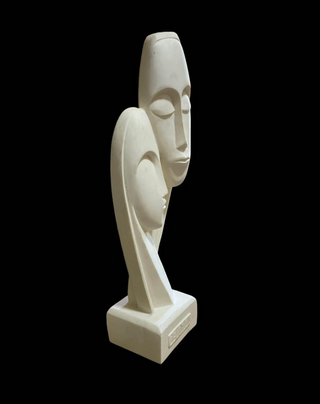 Devotion Cast Statue Cycladic Sculpture Pop Art Figurine in Excellent Used Condition, Side View