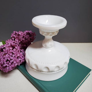 Kings Crown Milk Glass Pedestal Bowl