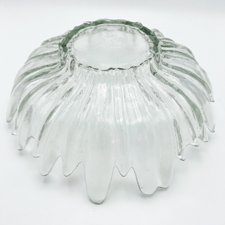 Space Age Design Vintage Pukeberg Glasbruk Alaska Glass Console Bowl