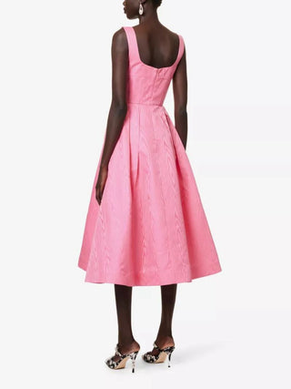 Rebecca Vallance Carmelita Midi Dress Pink BACK