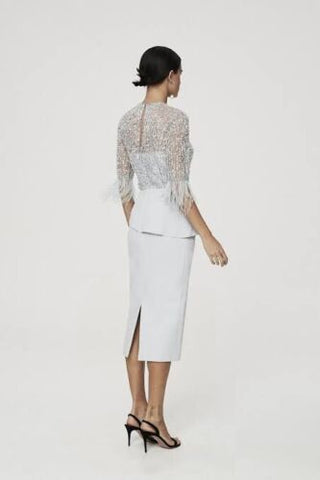 Rachel Gilbert Embellished Joplin Dress for Hire. Back