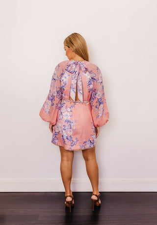 Zimmermann Postcard Floral Mini Dress for Hire. Back