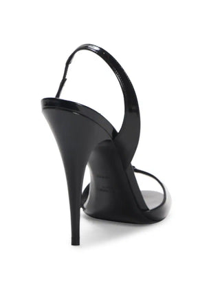 Saint Laurent Anouk Patent Leather Slingback Sandals. Back