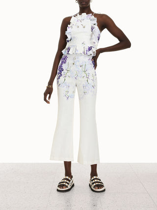 Zimmermann Pinafore White Floral Jumpsuit for Hire