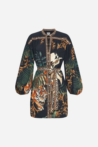 Camilla Blouson Sleeve Easy Tiger Shirt Dress for Hire