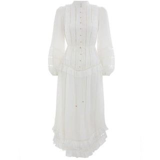 Zimmermann Whitewave Ivory Pin Tuck Dress for Hire