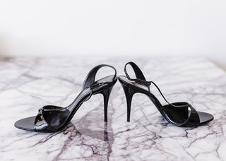 Saint Laurent Anouk Patent Leather Slingback Heels